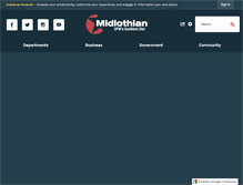 Tablet Screenshot of midlothian.tx.us